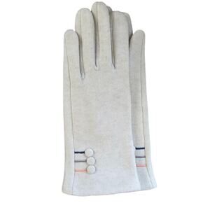Zizu DG29 Women's White 3-button Gloves